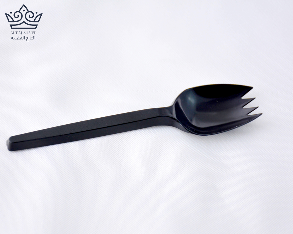 Black unwrapped Spork- 1000 pcs