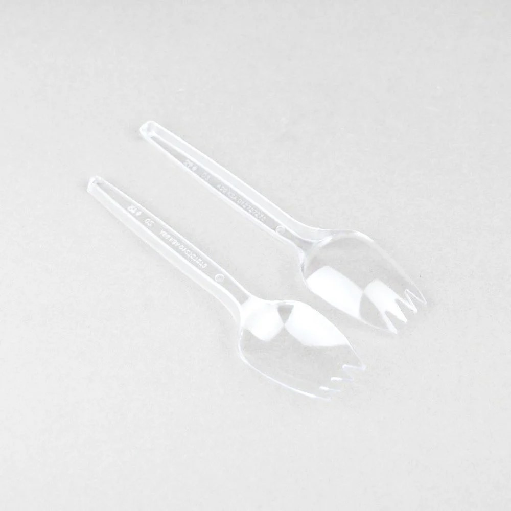 Transparent unwrapped spork - 1000 pcs